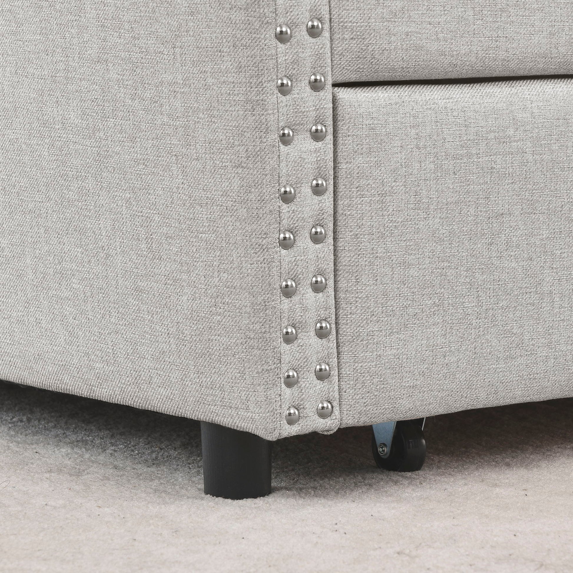 Upholstered Tufted Daybed With Drawers, Waved Arms - The Sleep Loft - Online Mattress Showroom NYC