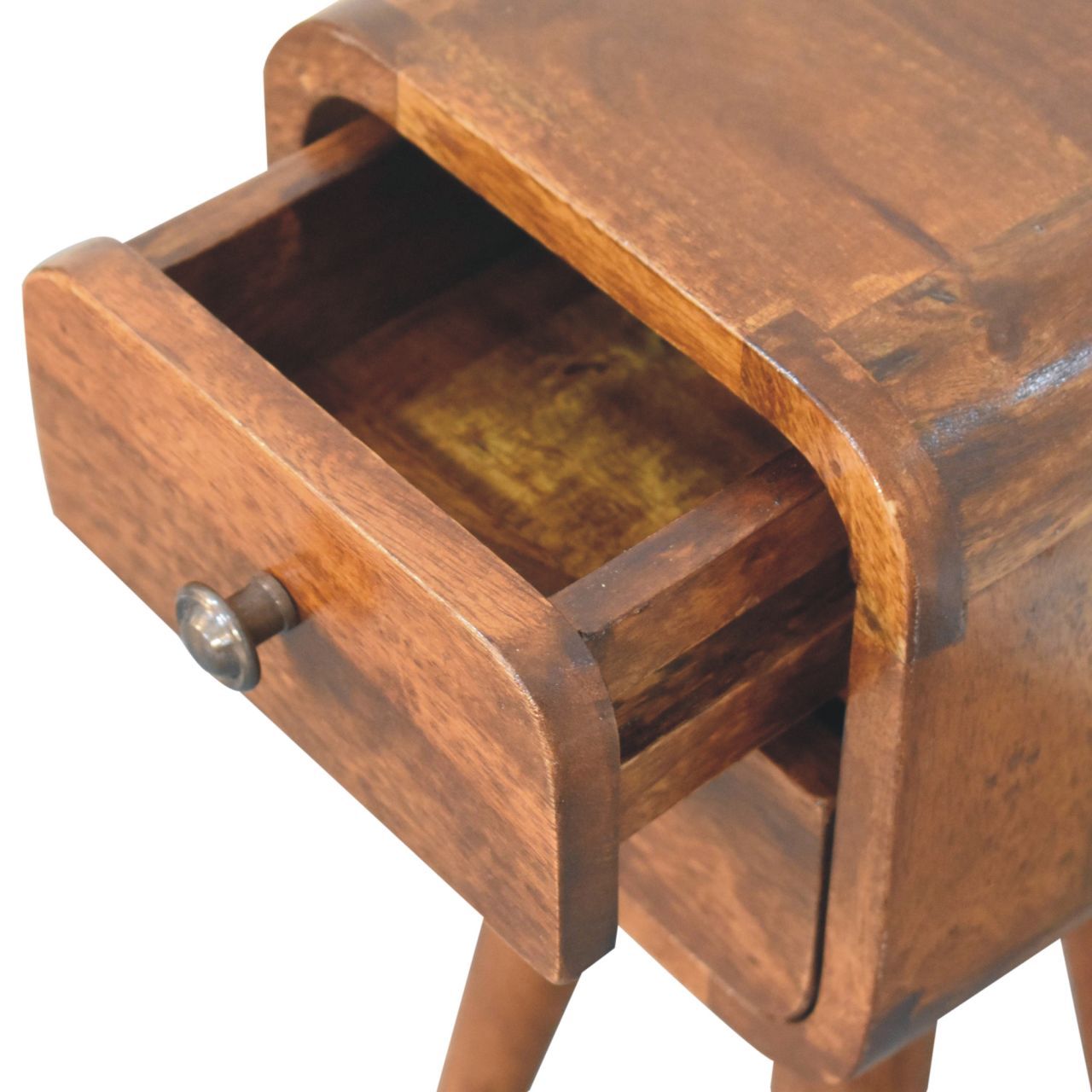 Curved Nightstand, - The Sleep Loft - Online Mattress Showroom NYC
