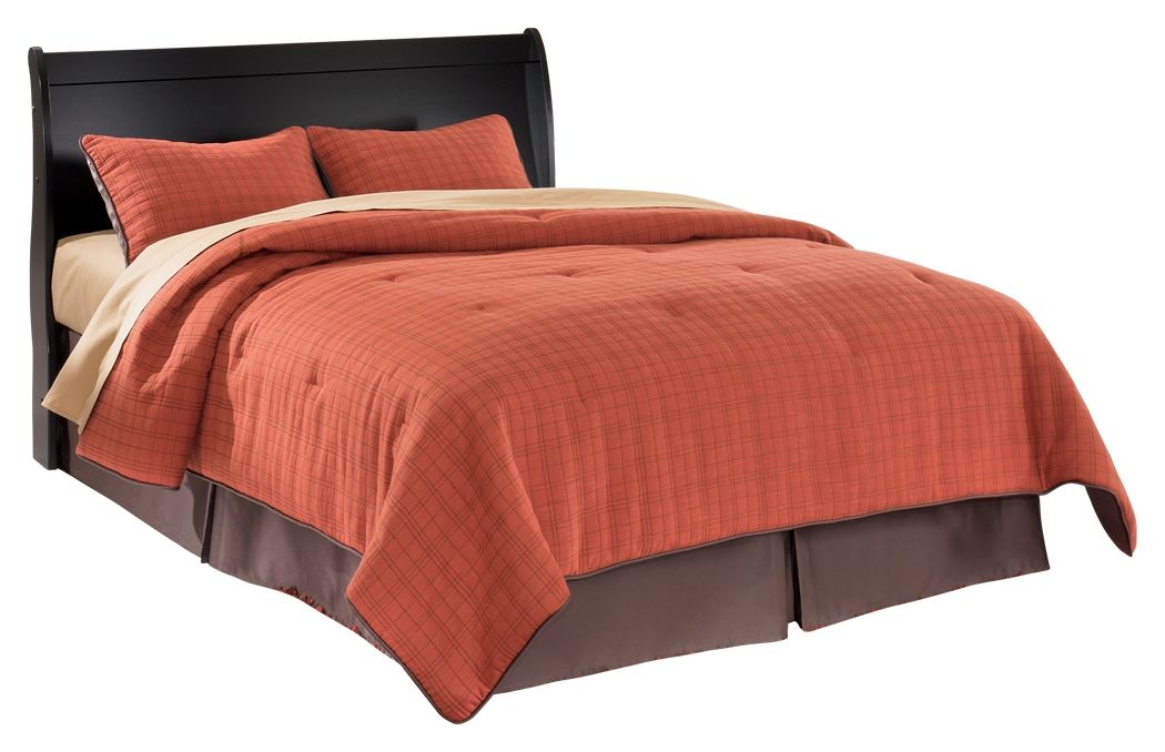 Huey Vineyard - Queen Sleigh Headboard - Black - The Sleep Loft - Online Mattress Showroom NYC