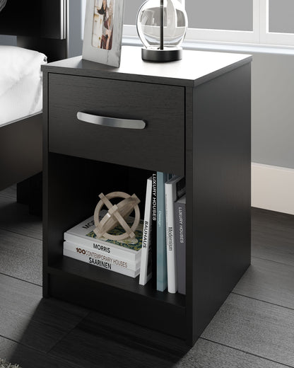 Finch - One Drawer Night Stand - Black - The Sleep Loft - Online Mattress Showroom NYC