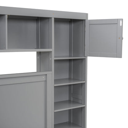Bed With All In One Cabinet, Shelf And Sockets, Twin Long Trundle - The Sleep Loft - Online Mattress Showroom NYC