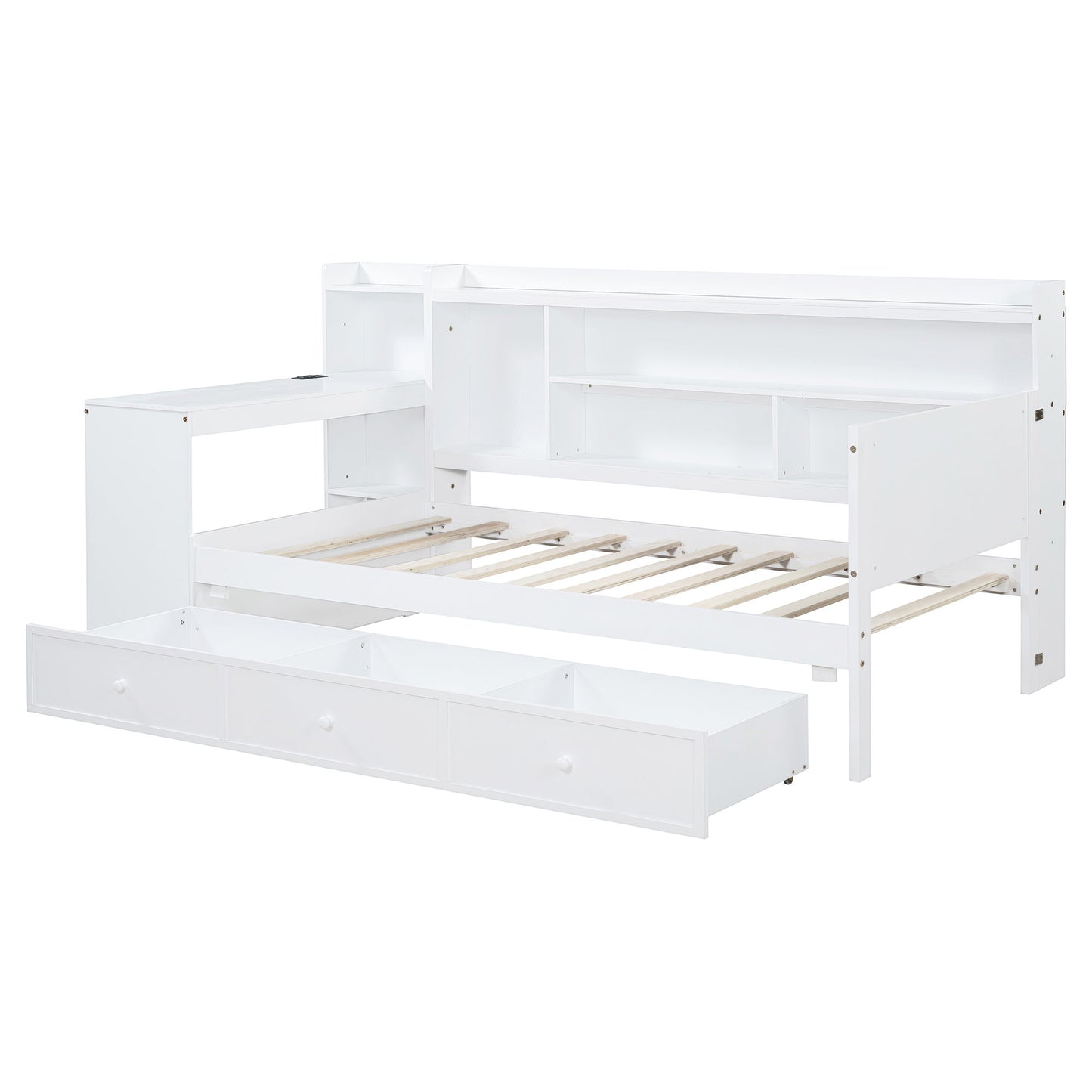 Daybed With 3 Drawers USB Ports And Desk - The Sleep Loft - Online Mattress Showroom NYC