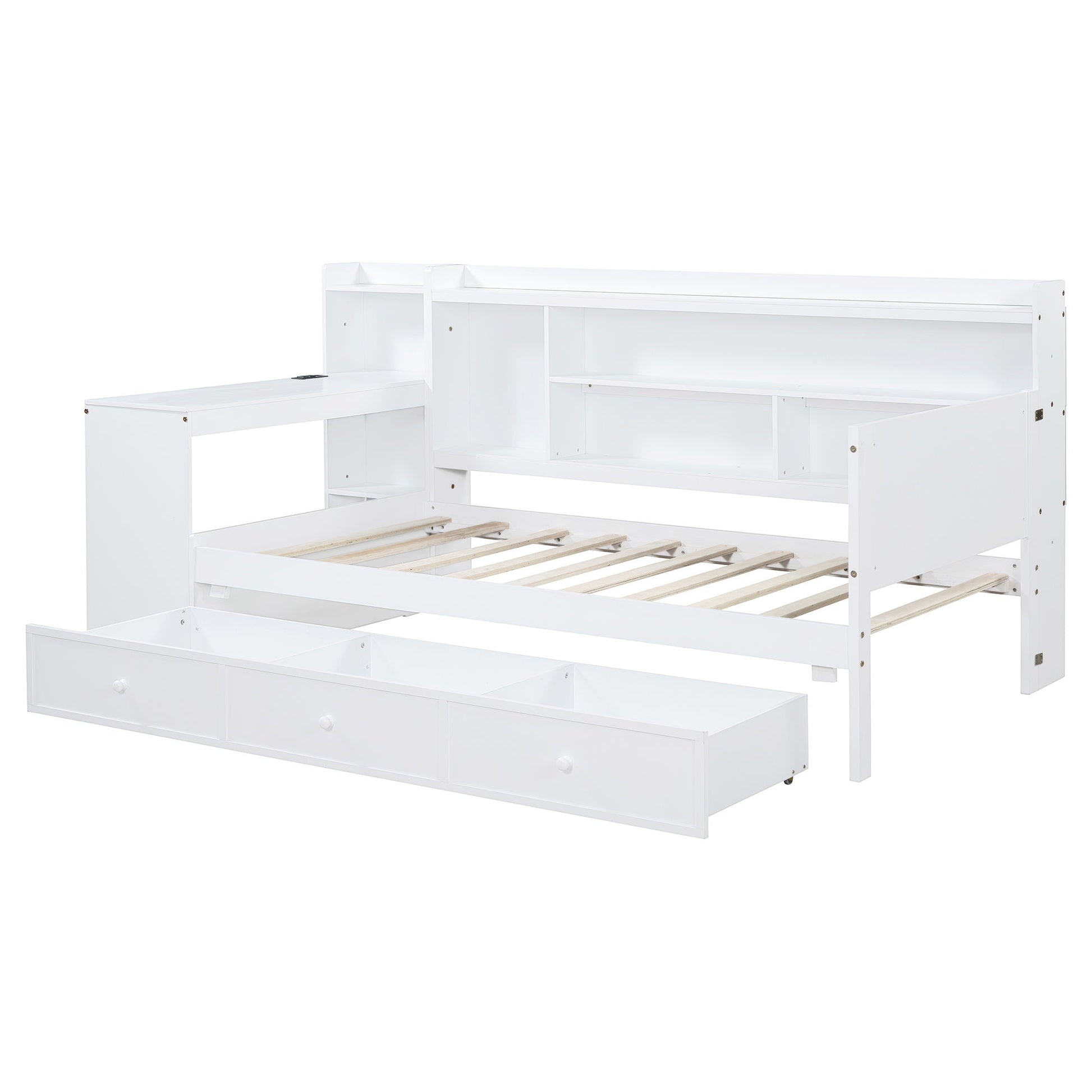 Daybed With 3 Drawers USB Ports And Desk - The Sleep Loft - Online Mattress Showroom NYC