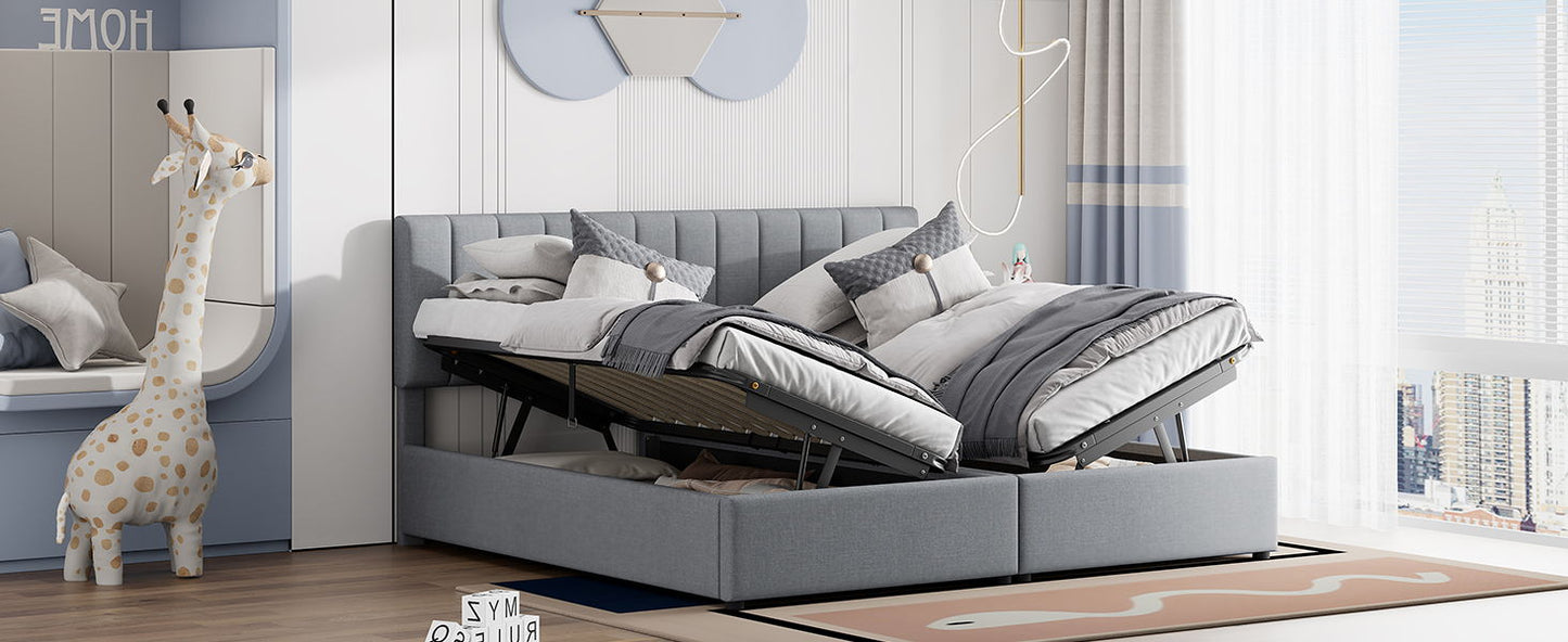 Upholstered Platform Bed With A Hydraulic Storage System - The Sleep Loft - Online Mattress Showroom NYC