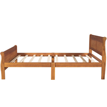Platform Bed Frame Mattress Foundation Sleigh Bed With Headboard / Footboard / Wood Slat Suppor - The Sleep Loft - Online Mattress Showroom NYC