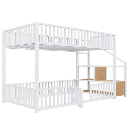 Bunk Bed With Storage Ladder, Compact Design