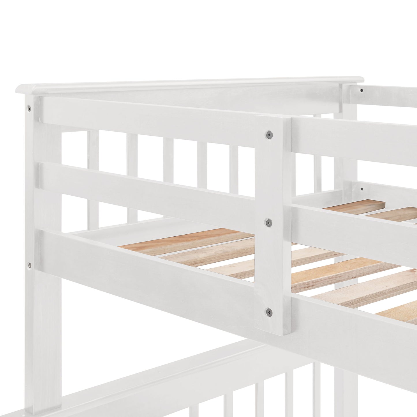 Stairway Bunk Bed With Storage And Guard Rail For Bedroom - The Sleep Loft - Online Mattress Showroom NYC