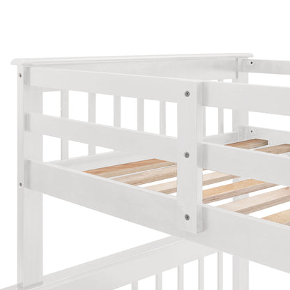 Stairway Bunk Bed With Storage And Guard Rail For Bedroom - The Sleep Loft - Online Mattress Showroom NYC