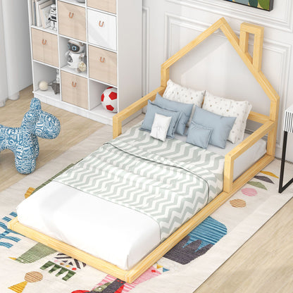 Floor Bed With House Shaped Headboard - The Sleep Loft - Online Mattress Showroom NYC