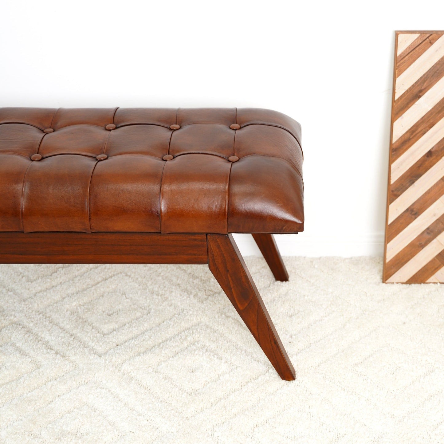 Maja - Bench - Cognac / Dark Brown - The Sleep Loft - Online Mattress Showroom NYC