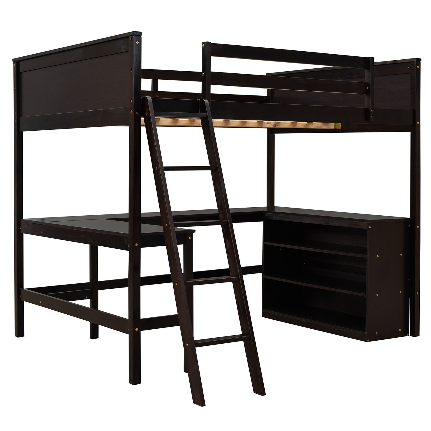 Loft Bed With Shelves With Desk - The Sleep Loft - Online Mattress Showroom NYC