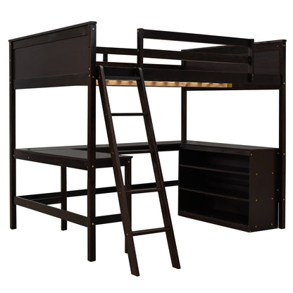 Loft Bed With Shelves With Desk - The Sleep Loft - Online Mattress Showroom NYC