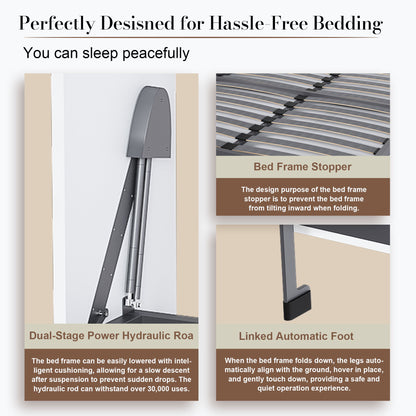 Queen Murphy Bed, Space Saving Design - White - The Sleep Loft - Online Mattress Showroom NYC