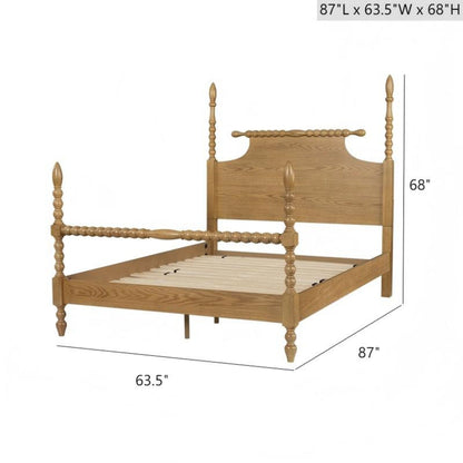 Queen Bed Turned Legs - Natural - The Sleep Loft - Online Mattress Showroom NYC