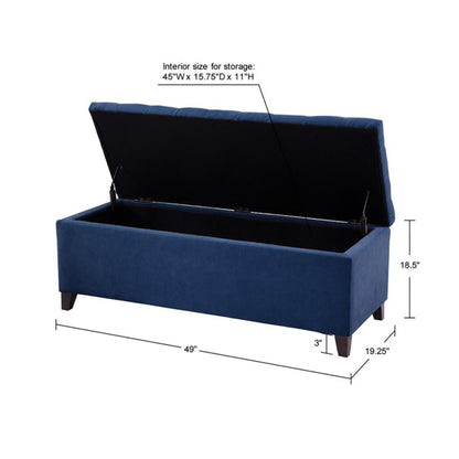 Shandra - Tufted Top Soft Close Storage Bench - The Sleep Loft - Online Mattress Showroom NYC