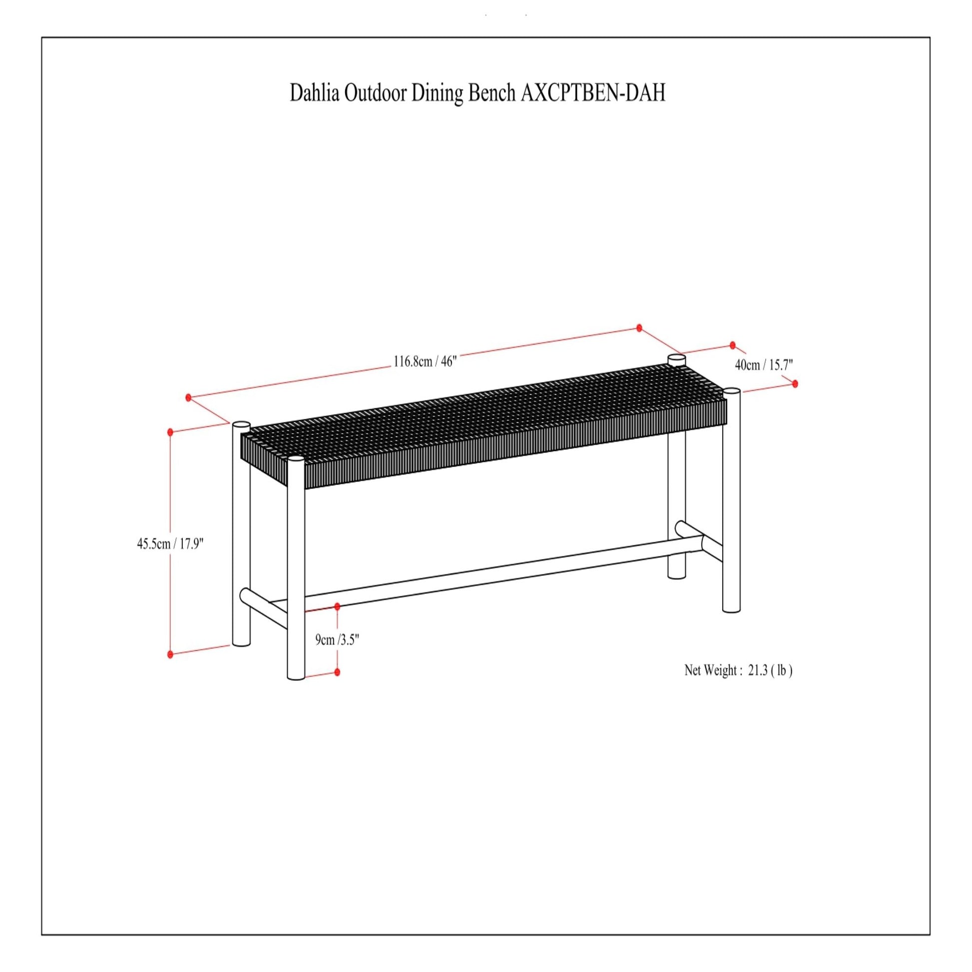 Dahlia - Outdoor Indoor Contemporary Bench - The Sleep Loft - Online Mattress Showroom NYC