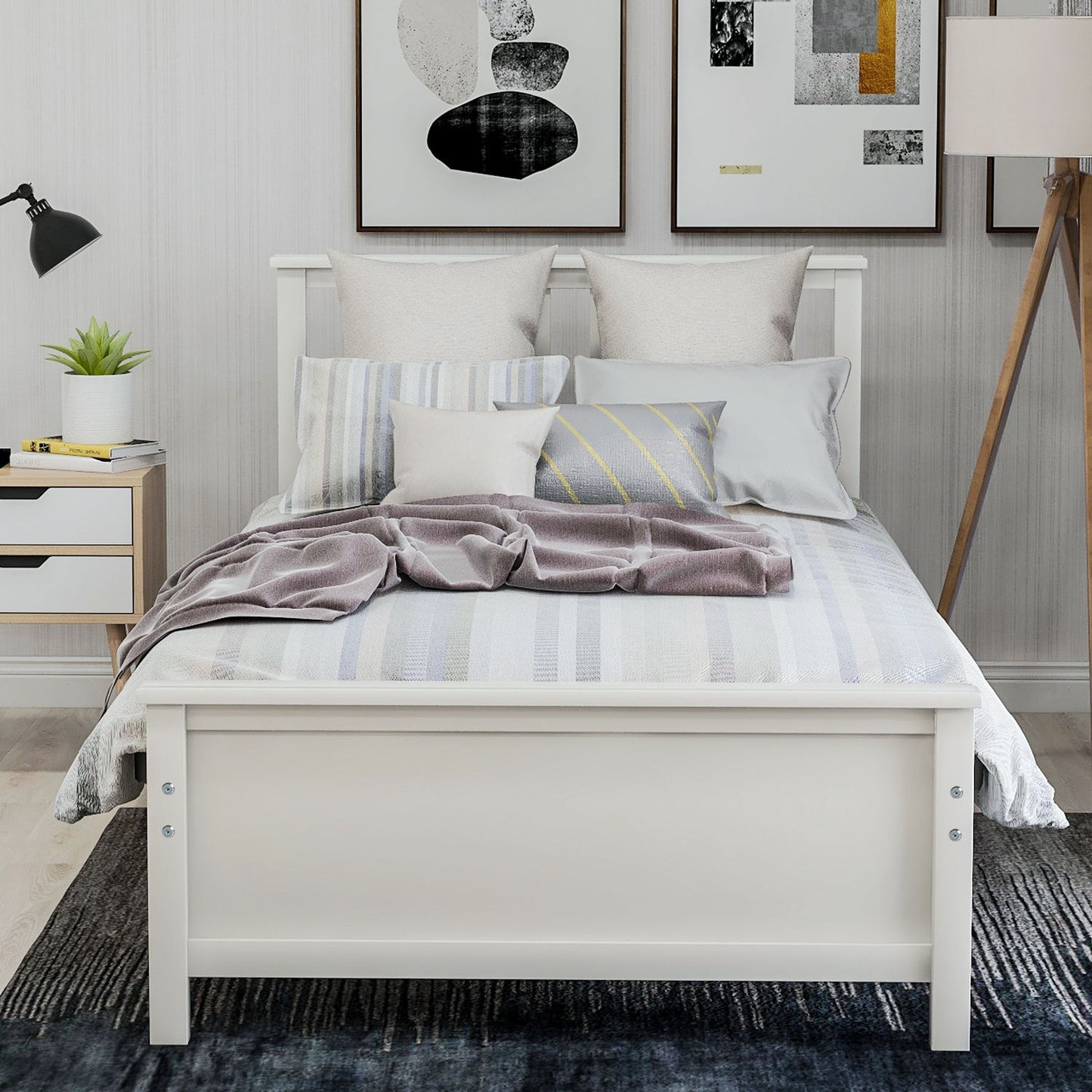 Platform Bed With Headboard, Footboard And Wood Slat Support - The Sleep Loft - Online Mattress Showroom NYC