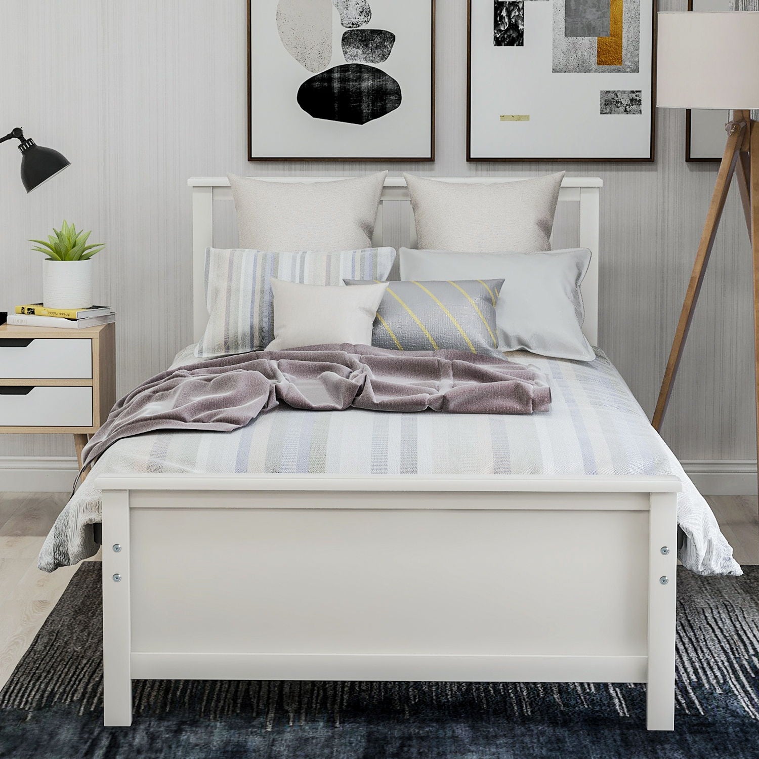 Platform Bed With Headboard, Footboard And Wood Slat Support - The Sleep Loft - Online Mattress Showroom NYC