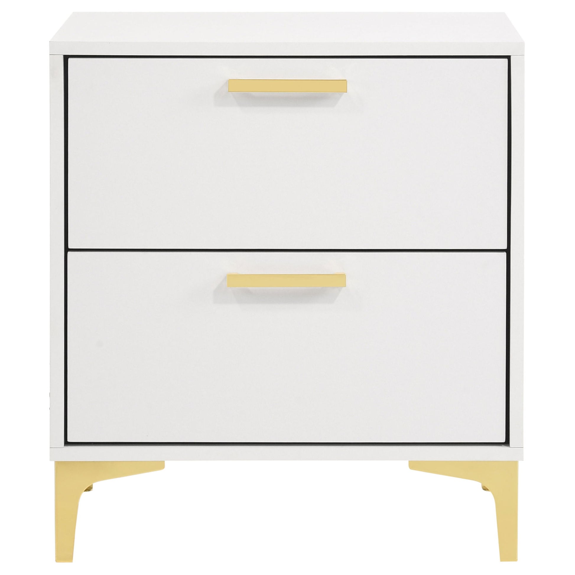 Karena - 2 Drawer Rectangular Nightstand - White - The Sleep Loft - Online Mattress Showroom NYC