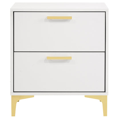 Karena - 2 Drawer Rectangular Nightstand - White - The Sleep Loft - Online Mattress Showroom NYC