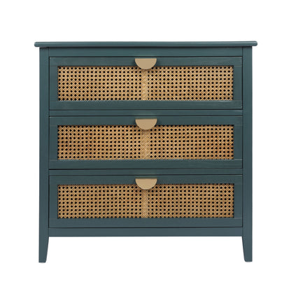 3 Drawer Cabinet, Natural Rattan, American Furniture - The Sleep Loft - Online Mattress Showroom NYC