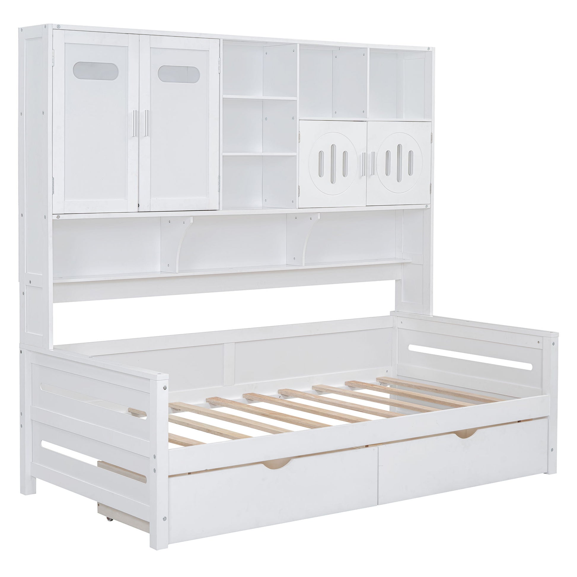 Daybed With All-In-One Cabinet And Shelf - The Sleep Loft - Online Mattress Showroom NYC