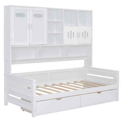 Daybed With All-In-One Cabinet And Shelf - The Sleep Loft - Online Mattress Showroom NYC