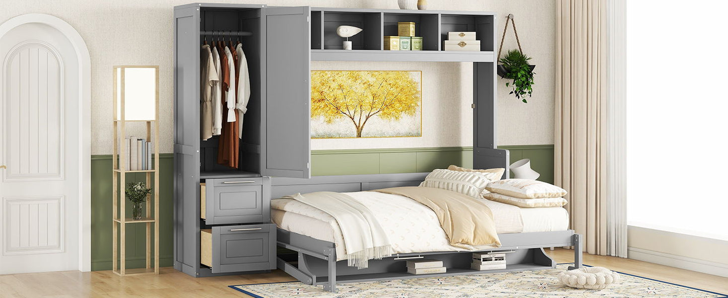 Murphy Wall Bed With Closet And Drawers - The Sleep Loft - Online Mattress Showroom NYC