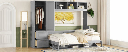 Murphy Wall Bed With Closet And Drawers - The Sleep Loft - Online Mattress Showroom NYC