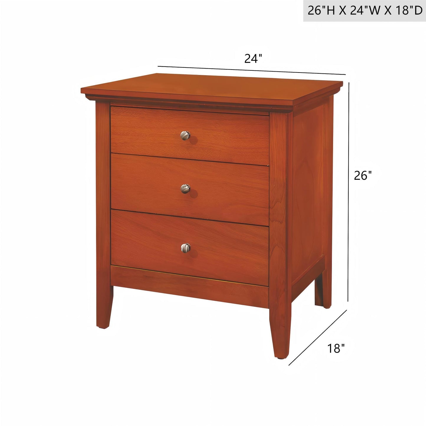 3 Drawer Nightstand & Dove Tailed Drawers - The Sleep Loft - Online Mattress Showroom NYC