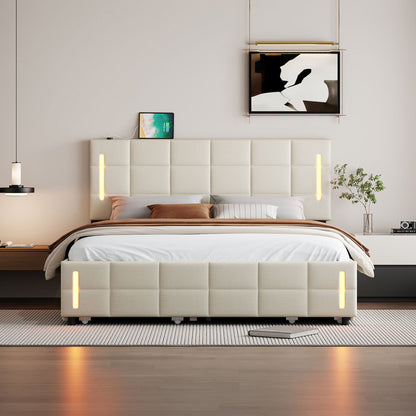 Upholstered Platform Bed With Trundle & Drawers - The Sleep Loft - Online Mattress Showroom NYC
