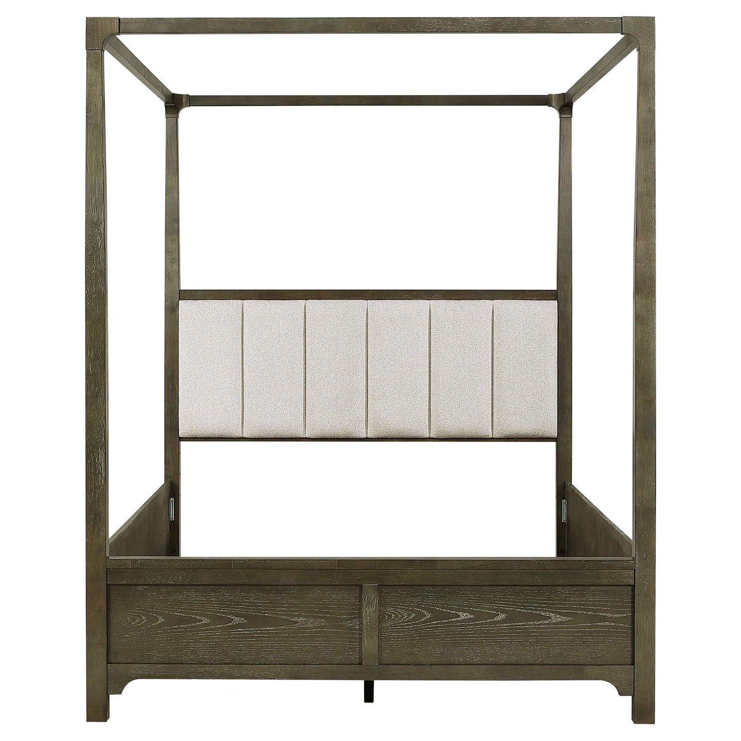 Sundance - Queen Canopy Bed With Upholstered Headboard - Dark Brown - The Sleep Loft - Online Mattress Showroom NYC