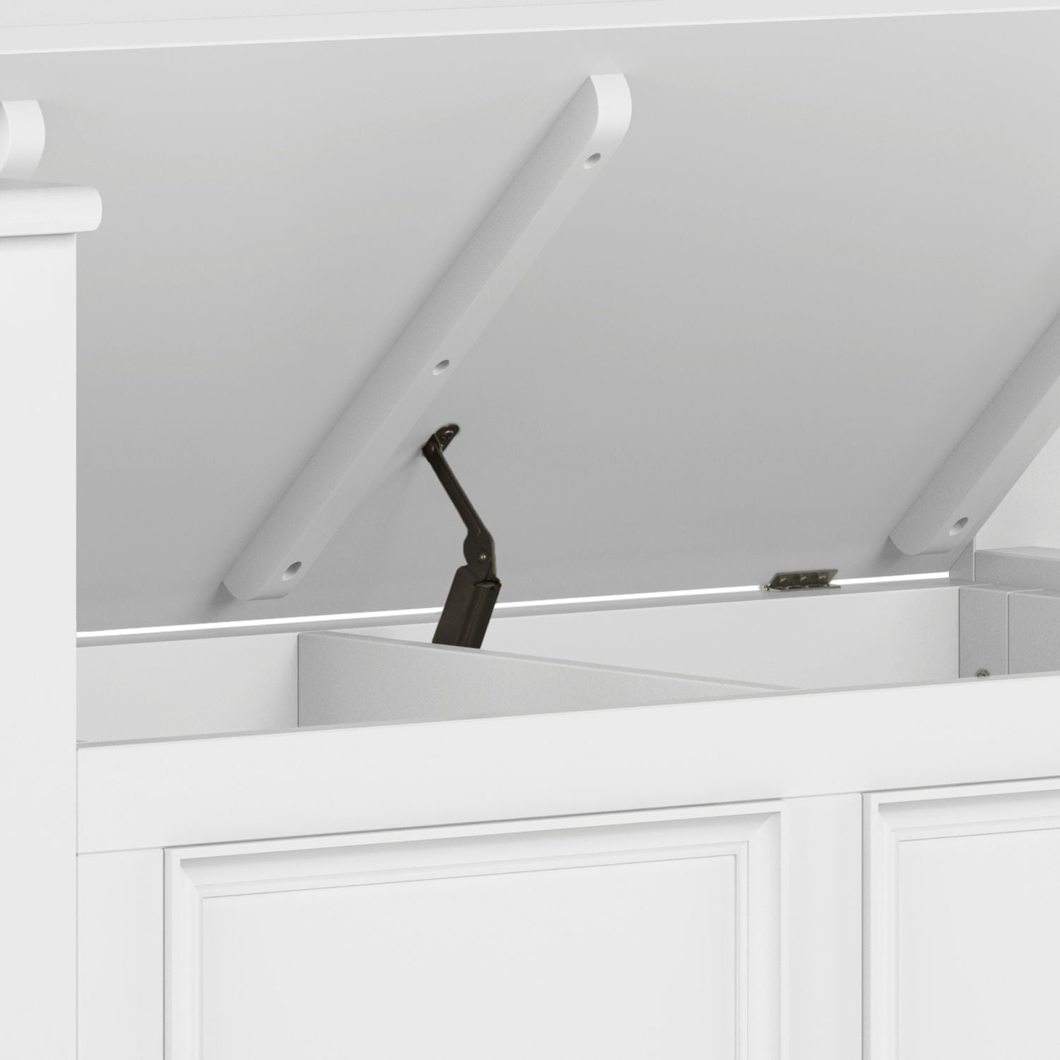 Amherst - Small Transitional Entryway Storage Bench - The Sleep Loft - Online Mattress Showroom NYC
