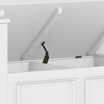 Amherst - Small Transitional Entryway Storage Bench - The Sleep Loft - Online Mattress Showroom NYC