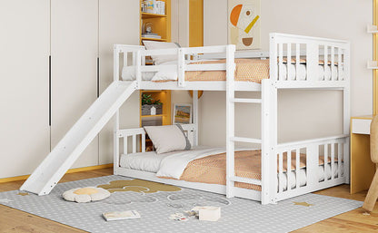 Bunk Bed With Convertible Ladder And Slide - The Sleep Loft - Online Mattress Showroom NYC
