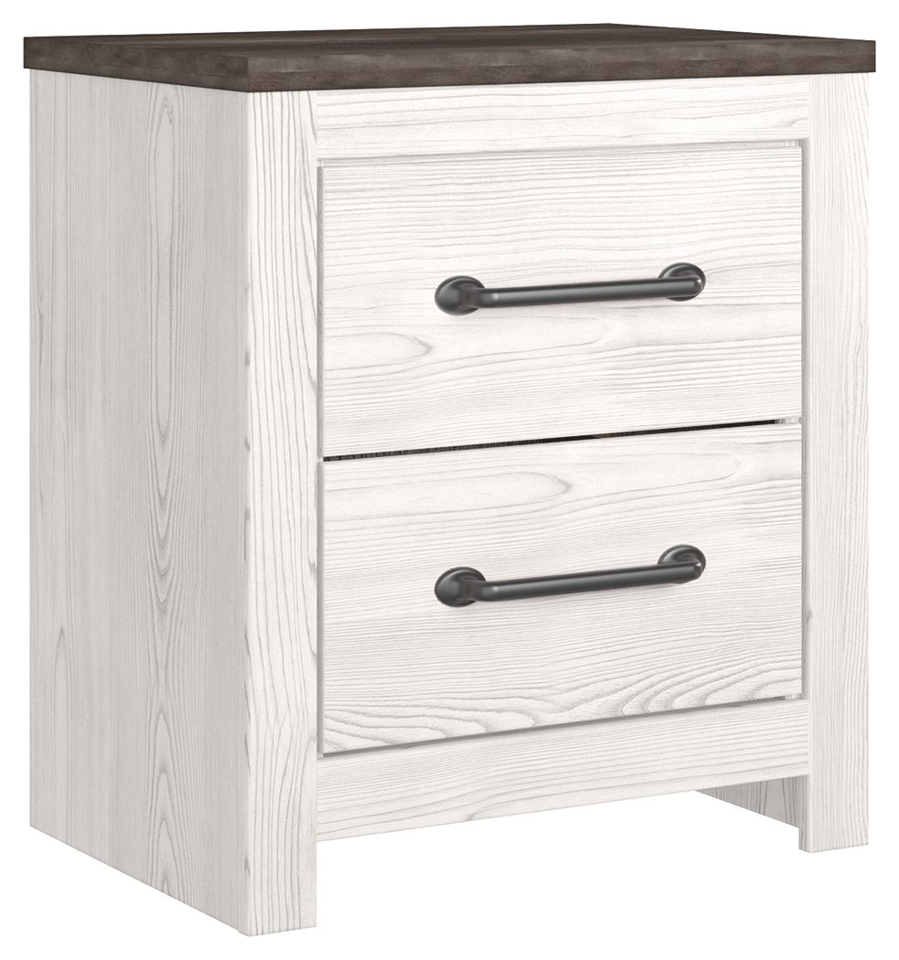 Gerridan - Two Drawer Night Stand - White / Gray - The Sleep Loft - Online Mattress Showroom NYC