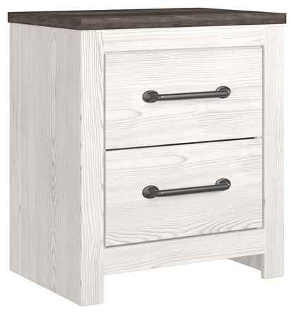 Gerridan - Two Drawer Night Stand - White / Gray - The Sleep Loft - Online Mattress Showroom NYC