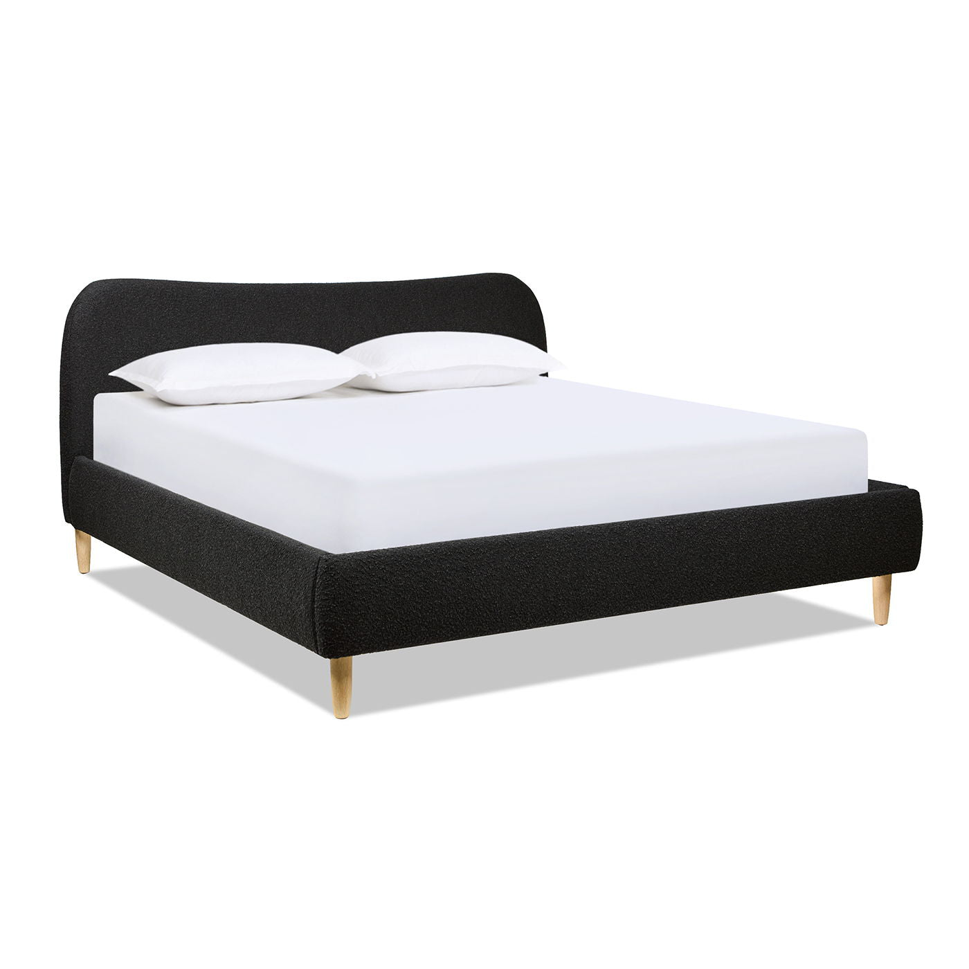 Roman - Curved Headboard Upholstered Platform Bed - The Sleep Loft - Online Mattress Showroom NYC