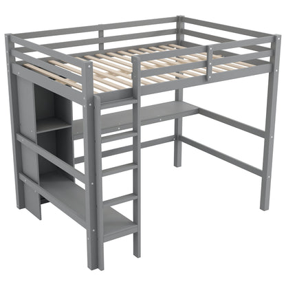 Loft Bed With Built In Desk And Multifunction Shelves - The Sleep Loft - Online Mattress Showroom NYC