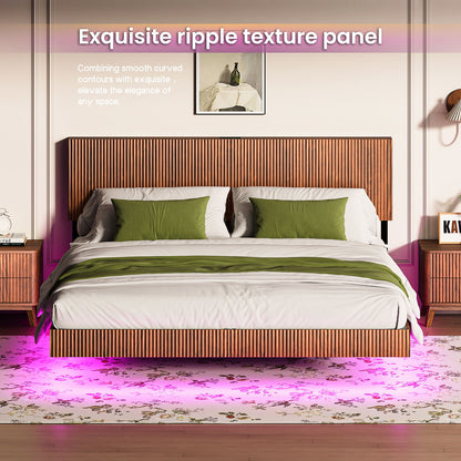 Floating Bedstead With Charging Station And LED Lights - The Sleep Loft - Online Mattress Showroom NYC