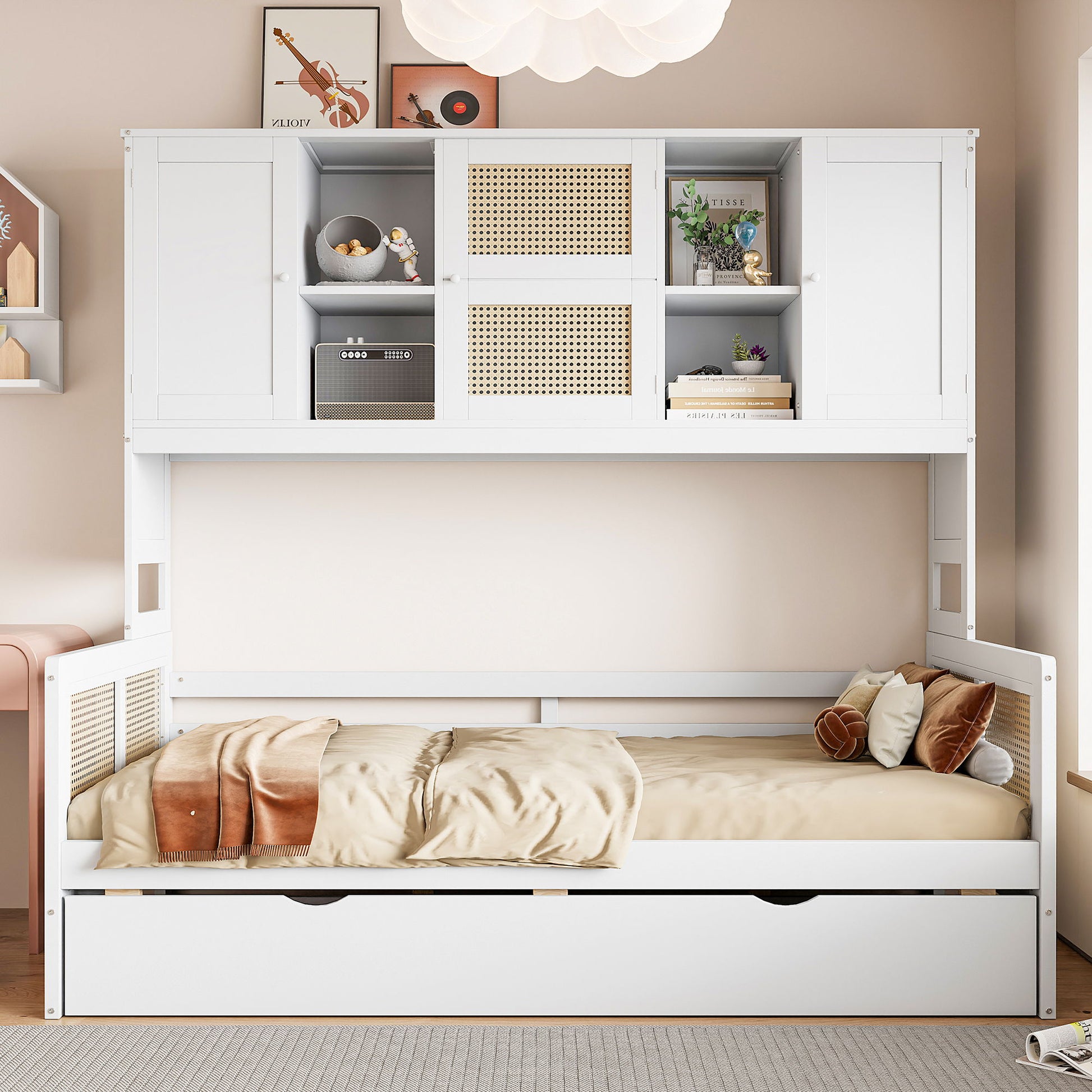 Daybed And All In One Cabinet And Shelf - The Sleep Loft - Online Mattress Showroom NYC
