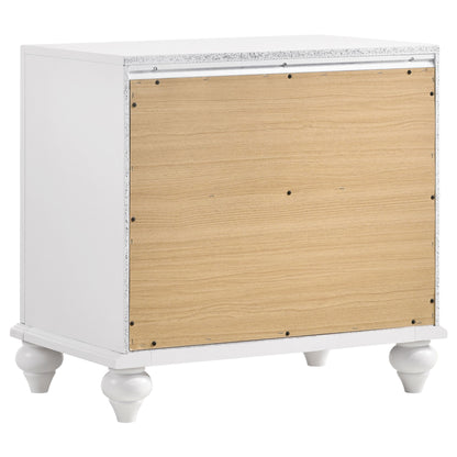 Barzini - 2 Drawer Nightstand Storage - White - The Sleep Loft - Online Mattress Showroom NYC