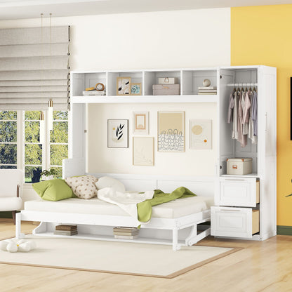 Murphy Wall Bed With Closet And Drawers - The Sleep Loft - Online Mattress Showroom NYC