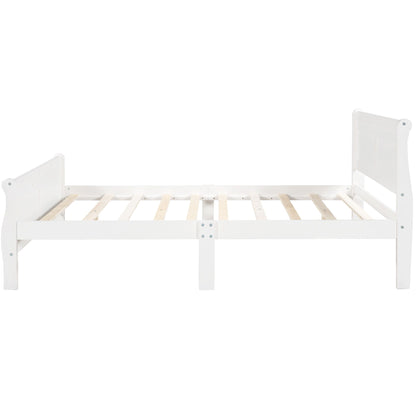 Platform Bed Frame Mattress Foundation Sleigh Bed With Headboard / Footboard / Wood Slat Suppor - The Sleep Loft - Online Mattress Showroom NYC