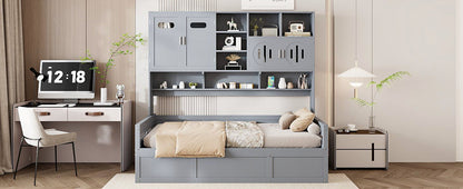 Daybed With All-In-One Cabinet And Shelf - The Sleep Loft - Online Mattress Showroom NYC