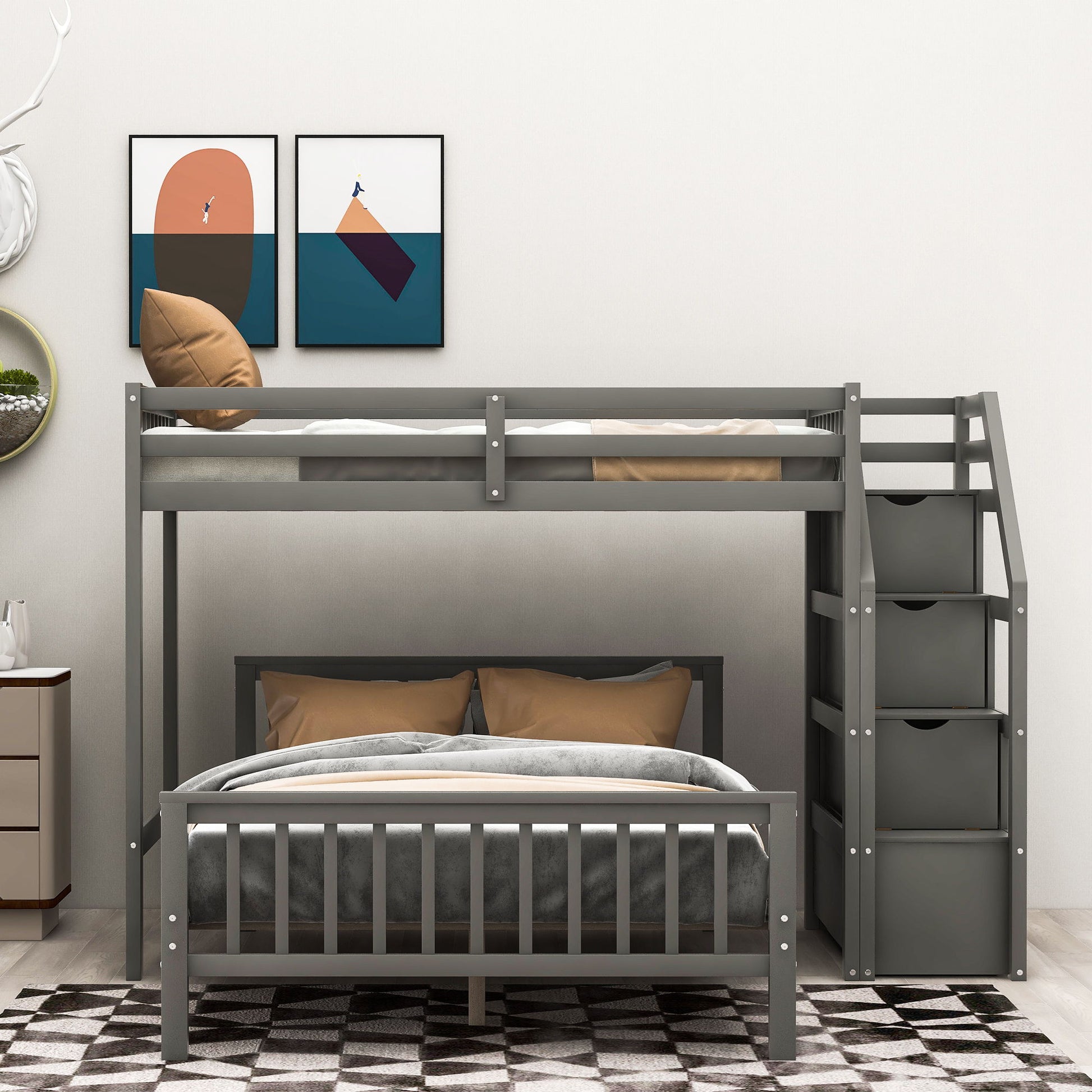 Loft Bed With Staircase And Storage - The Sleep Loft - Online Mattress Showroom NYC