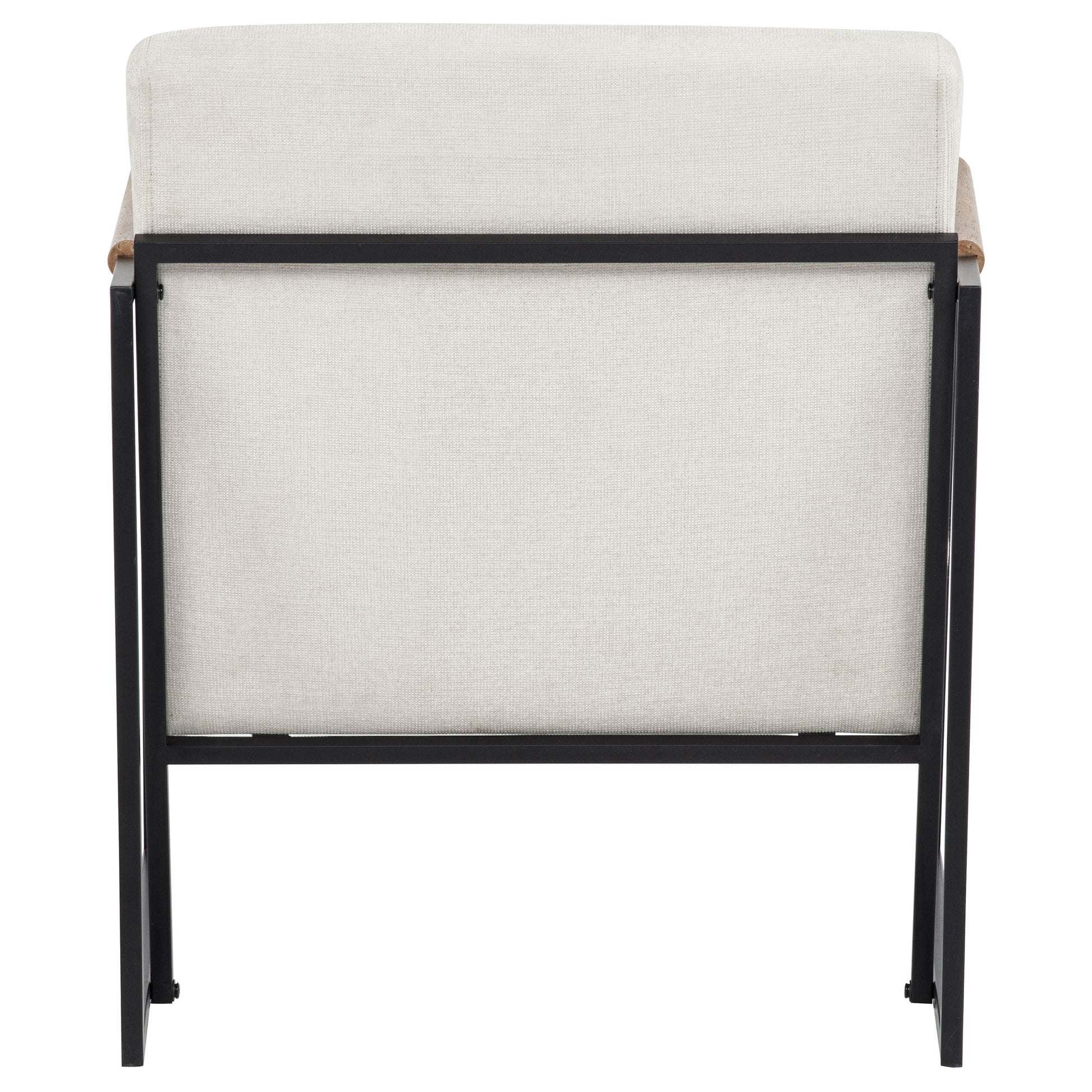 Monsen Fabric Upholstered Metal Frame Accent Chair Ivory