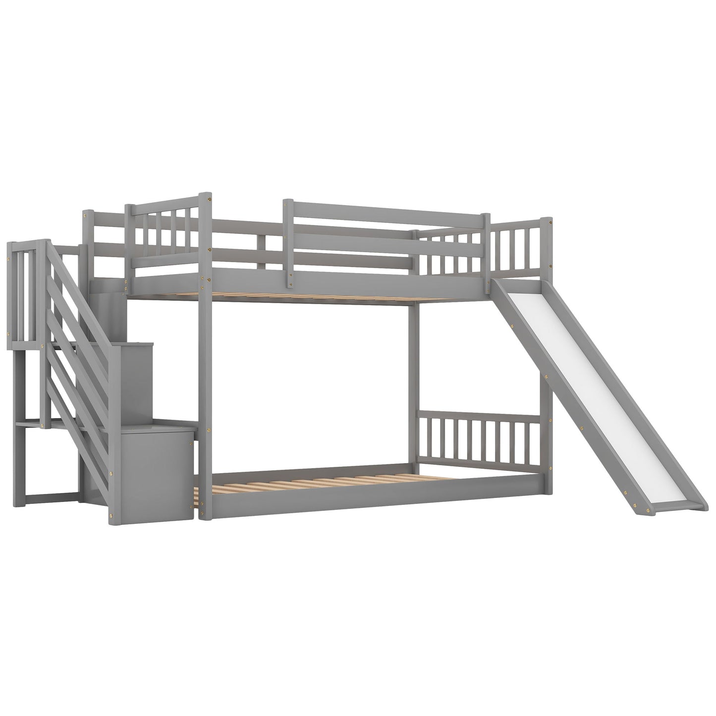 Bunk Bed With Convertible Slide And Stairway - The Sleep Loft - Online Mattress Showroom NYC