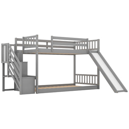 Bunk Bed With Convertible Slide And Stairway - The Sleep Loft - Online Mattress Showroom NYC
