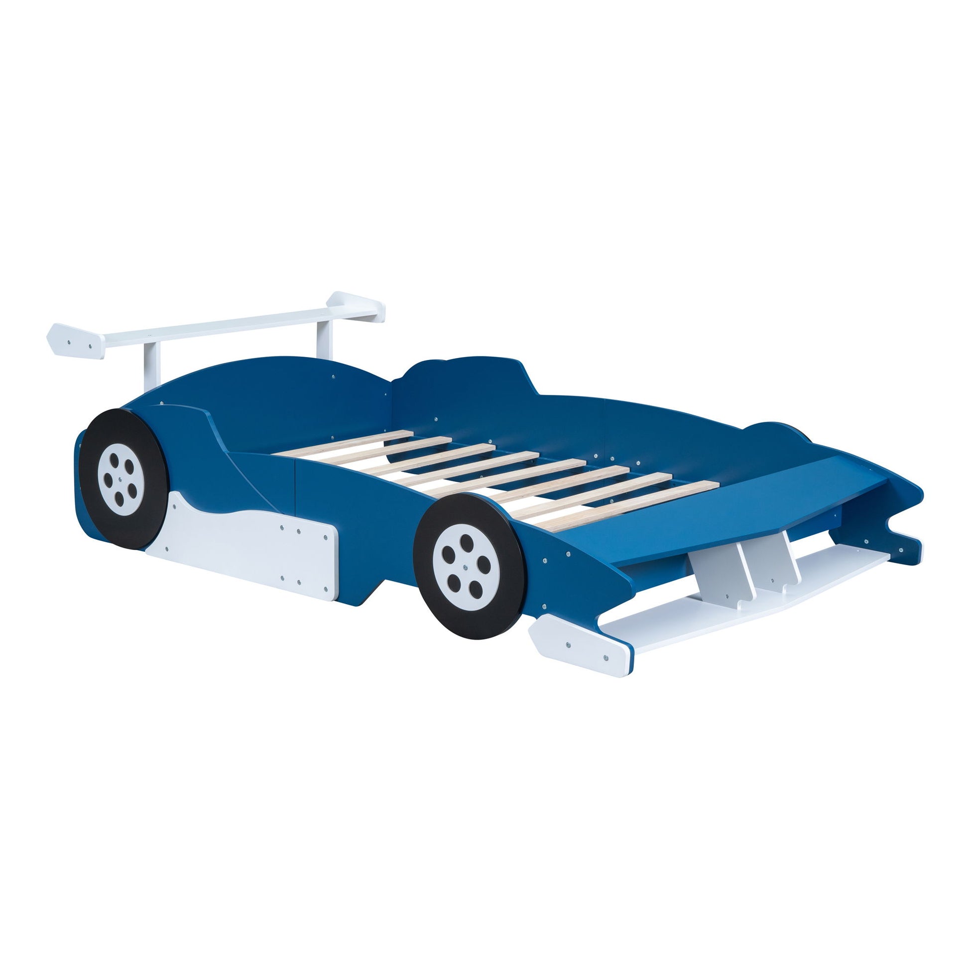 Race Car-Shaped Platform Bed With Wheels - The Sleep Loft - Online Mattress Showroom NYC